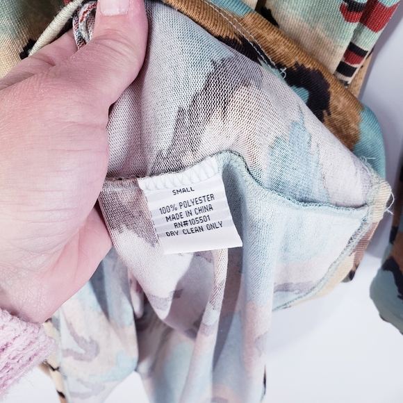 Double D Ranch Aztec Print Long Sleeve Dress, Size Small* - Picture 2 of 4